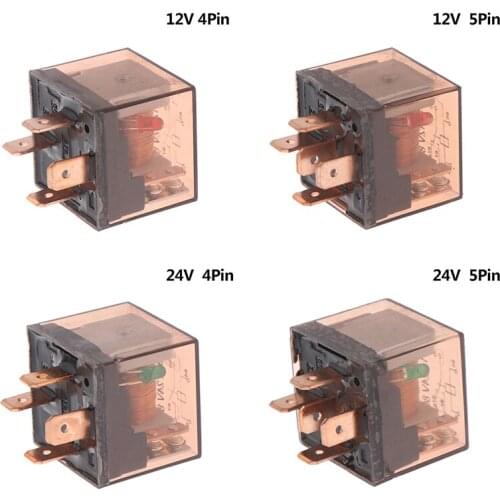 1pcs Waterproof Automotive Relay 12V 80A 5Pin SPDT Car Control Device Car Relays DC 24V High Capacity Switching