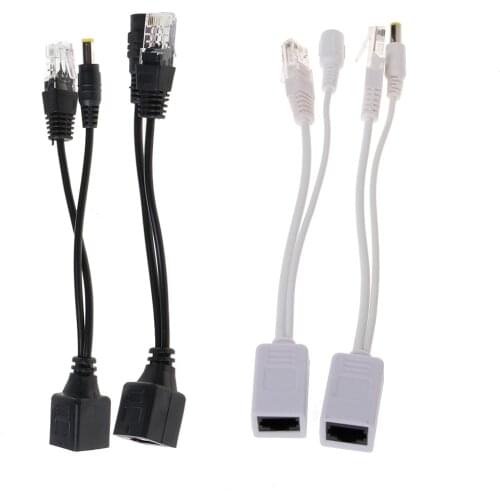 100% Brand New and High Quality RJ45 Injector POE Splitter Adapter Cable Kit Passive Power Over Ethernet 12-48V