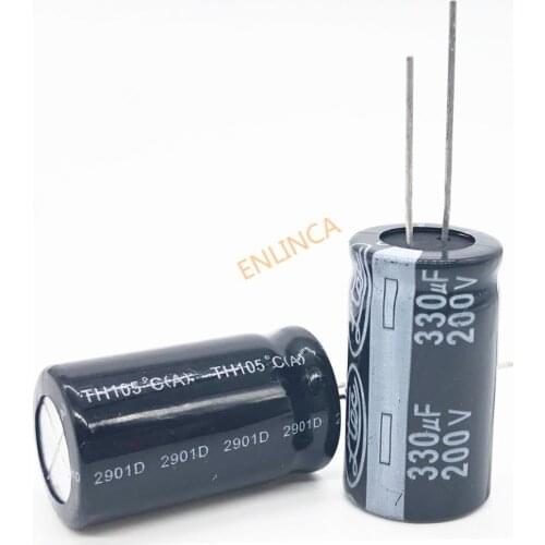 2pcs/lot 200V 330UF 18*35 20% RADIAL aluminum electrolytic capacitor 330000nf 20
