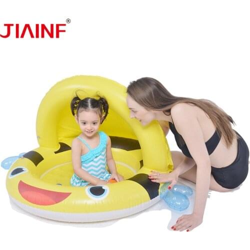 2021 New Inflatable Swimming Pools With Tent Cute Bee Baby Buoy Summer Water Play Toys Bathtub For Children Pool Accessory