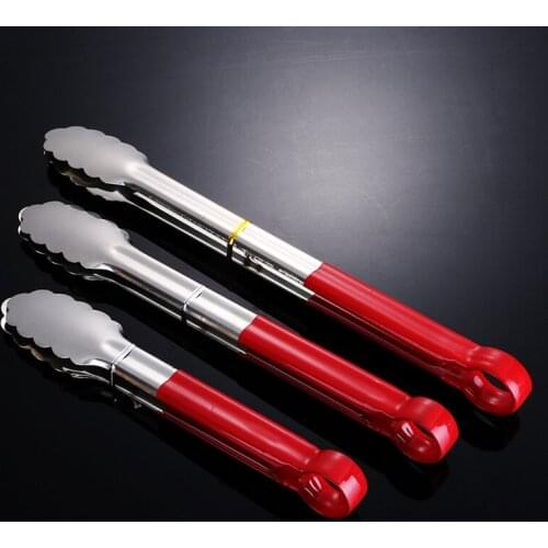9/12/14 Inch Food Grade Stainless Steel Food Tongs Bread Cake Clips Buffet Steak BBQ Clamp Kitchen Accessories Baking Tools