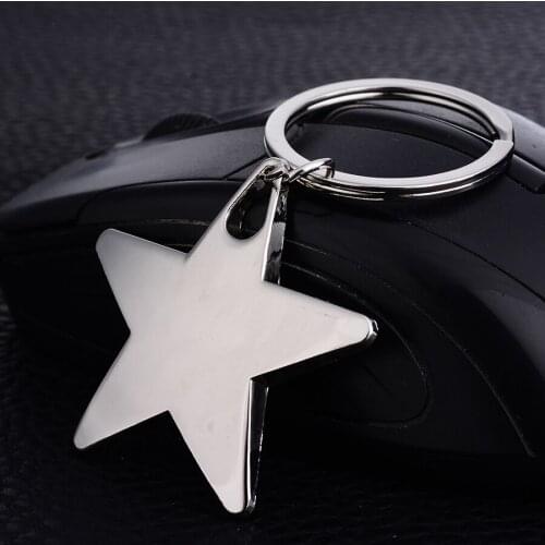 10PCS Zinc Alloy Five-pointed Star Key Ring Chain Holder Creative Metal Keychain Car Keyfobs Charm Bag Pendant Jewelry Gift J022