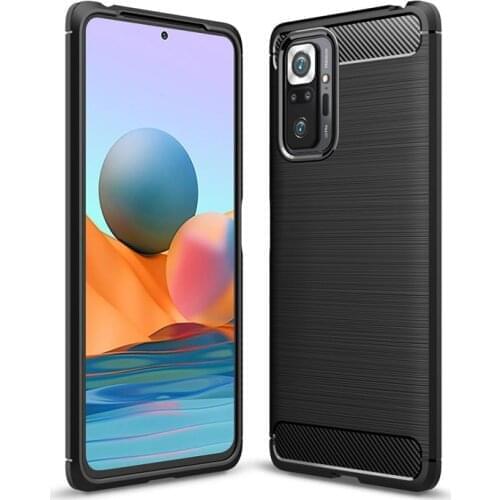 Case For Xiaomi Redmi Note 10 Pro Case Cover Global Soft Silicone Back Cover MOFi Redmi Note 10 Shockproof Black Capas Coque