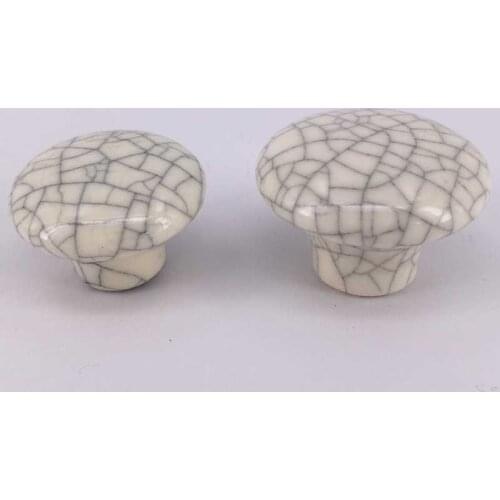Dia. 32mm/38mm Cracked Ceramic Cupboard Door Knobs Cabinet Wardrobe Pulls Dresser Drawer Handles