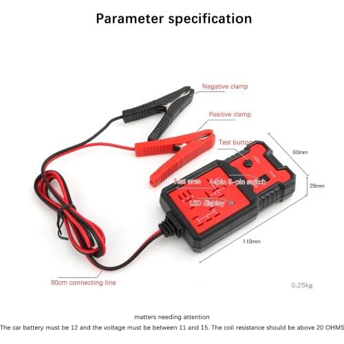 12V Car Battery Checker Electronic Relay Tester with Clips Auto Relay Coded-Meter Indicate Volt-Tester Circuit Breaker Finders