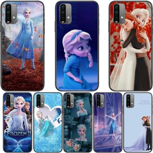 Elsa and Anna Frozen Phone Case For XiaoMi Redmi 11 lite 9C 8A 7A Pro 10T 5G Anime Cover Mi 10 Ultra Poco M3 X3 NFC 8 SE