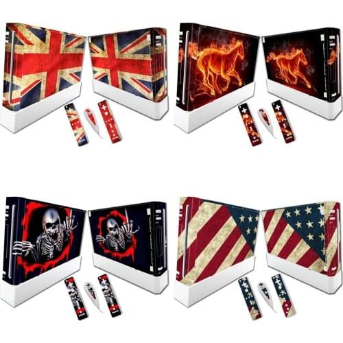 Game Accessories Vinyl Skin Sticker Protector for W ii and controller skins Stickers for w ii Console