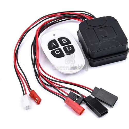 Winch Control Wireless 4 Ways CH4 Remote Controller Receiver for 1/10 RC Crawler Axial SCX10 90046 Traxxas TRX4 Redcat