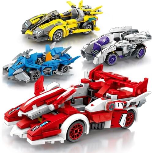Speed Champions Car Model Building Blocks Toys For Child City Vehicles Super Sport Racing Car Toys Bus Truck Transporter