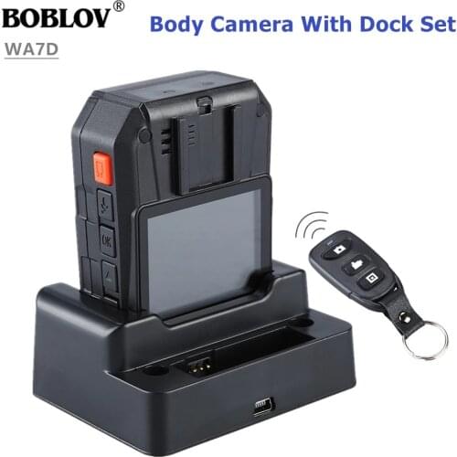 BOBLOV WA7-D Body Worn Mini Camera 32G/64G Wearable Camera DVR Video Recorder Remote Control Police Camera W/Charge Dock Policia