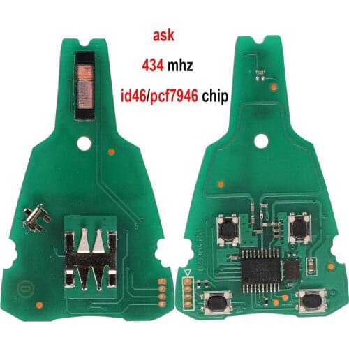 Jingyuqin Remote Key Fob 433Mhz PCF7946AT For SAAB 9-3 9-5 2003-2010 LTQSAAM433TX Replacement Refit Car Remote Board Only