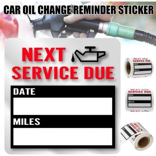 Spot Oil Change Service Reminder Sticker Clear Window Lite Stock 100pcs/Roll Stickers Car Styling