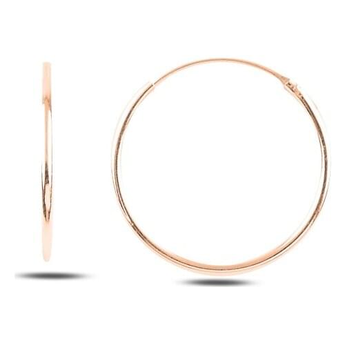 Silver 925 Sterling 20mm Simple Ring Earrings