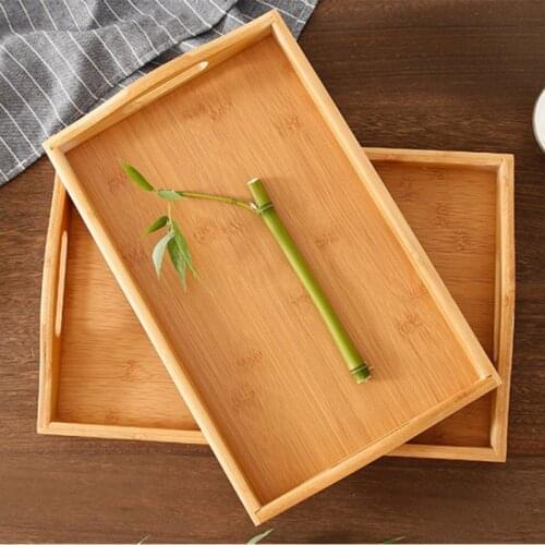 Serving tray bamboo - Great for dinner trays, tea tray, food tray, breakfast Tray, good for parties or bed tray 85LA
