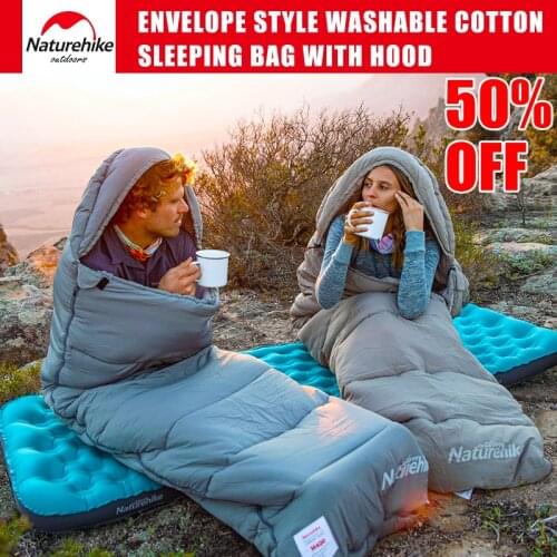 Naturehike ultralight waterproof splice envelope sleeping bag cotton sleeping bag NH20MSD02 Hiking lightweight sleeping bag