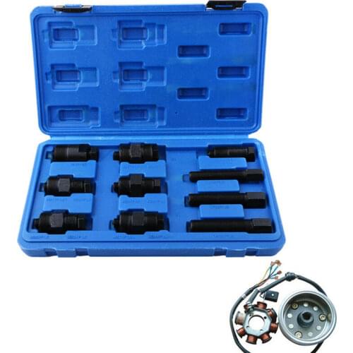 10pcs/Set Universal Motorcycle Dirt Bike Flywheel Puller Pulling Tool Kit + Case
