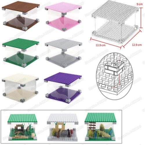 Exhibit Box Building Blocks Display Dust Cover Assembly Model City Technology WW2 Military Figures Give Child Christmas Gift Toy