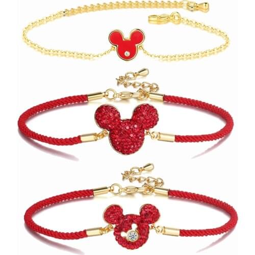 Korean Fashion Adjustable Cute Mouse Woman Bracelets Luxury Charms Cubic Zirconia Bracelet Accessories for Wedding Jewelry Gift