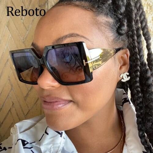 Glasses women fashion 2020 Retro Square Style Woman Sunglasses Big frame Designer Brand Gradient Sun Glasses uv400 Gafas de sol