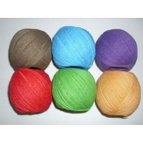 1-1.5mm x100m red hemp yarn 2ply natural colored jute DIY accessory photo hangtag zakka string bookmark decorative free shipping