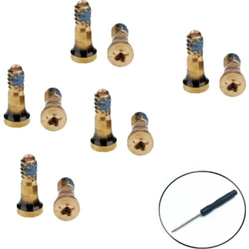 10pcs Torx 5 Point Star screw Pentacle Dock Bottom Connector Screw + Screwdriver for iPhone 6s 6s plus Wholesale Accessories