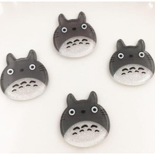 20pcs Colorful Glitter Kawaii Grey Chinchilla Flatback Acrylic Sheet Applique Scrapbook DIY Decor Craft F830