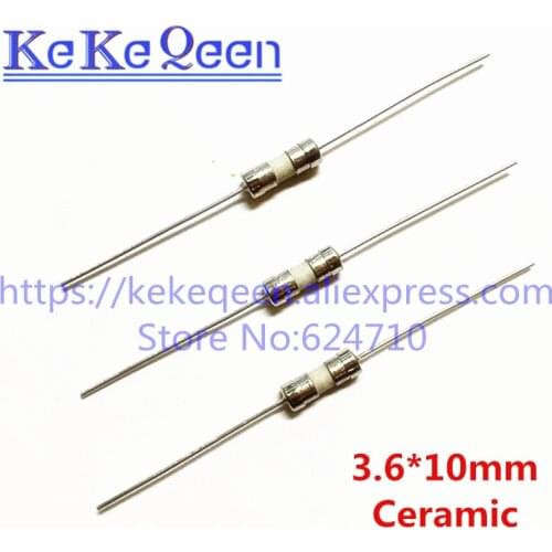 200PCS F4A F5A F6.3A F8A F10A F15A 250V 3.6*10mm Miniature Fuses 4A 5A 6.3A 8A 10A 15A 3.6x10 Fast Blow Axial Lead Ceramic Fuse