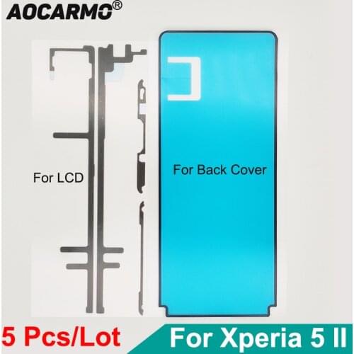 5Pcs/Lot For SONY Xperia 5 II X5ii SO-52A SOG02 Front LCD Display Screen Adhesive Back Cover Rear Housing Door Sticker Glue Tape