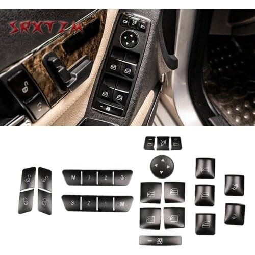 Car Door Seat Memory Lock Window Glass Lift Button Cover Sticker For Mercedes Benz Cla Gla Glk Gle Cls Gl Ml A B E Class
