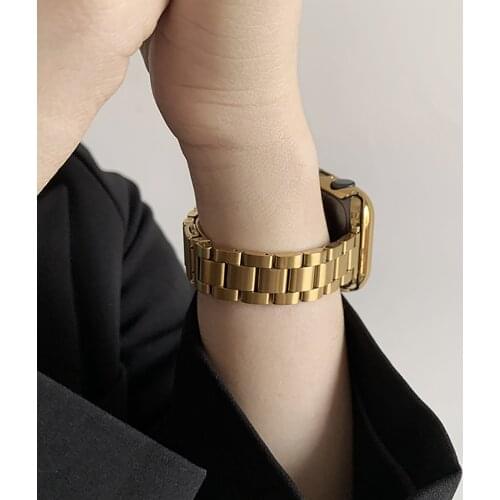 Bracelet for apple watch 6 se strap 40mm 44mm slim Stainless Steel band for iwatch series 5 4 3 38mm 42mm women Girls Wristband