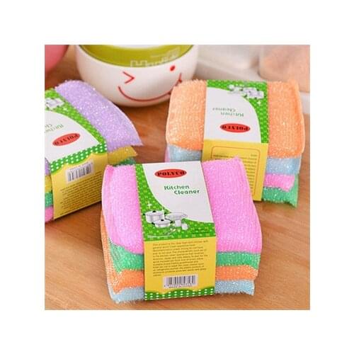 Color Highly efficient Scouring Pad Dish Cloth Cleaning Wipers kitchen rags Strong Decontamination Dish Towels