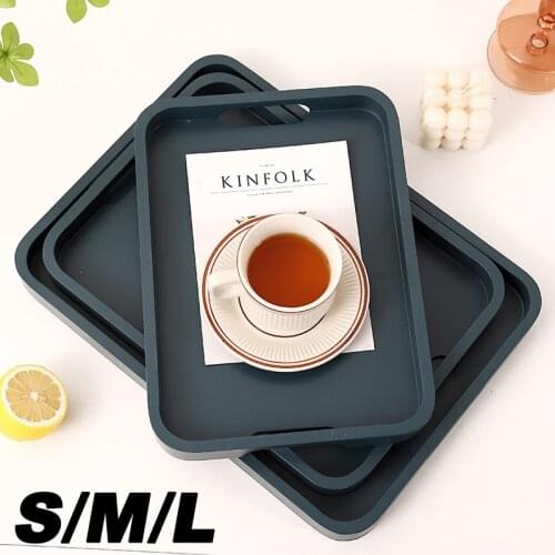 Wooden Rectangular Pallet Storage Trays Dessert Dinner Tea Food Tableware Serving Tray Kitchen Tool Home Decor