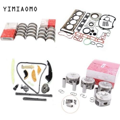 For VW AUDI SKODA EA888 2.0 TSI /2.0 TFSI Engine Overhaul 21MM Pistons & Rings Kit Camshaft Gaskets Seals Timing Chain Tensioner