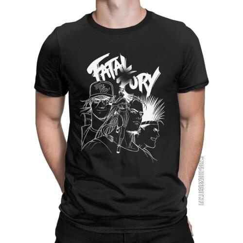 Leisure Fatal Fury King Of Fighters T-Shirts Men Crew Neck 100% Cotton T Shirt Classic Short Sleeve Tees Gift Idea Clothes