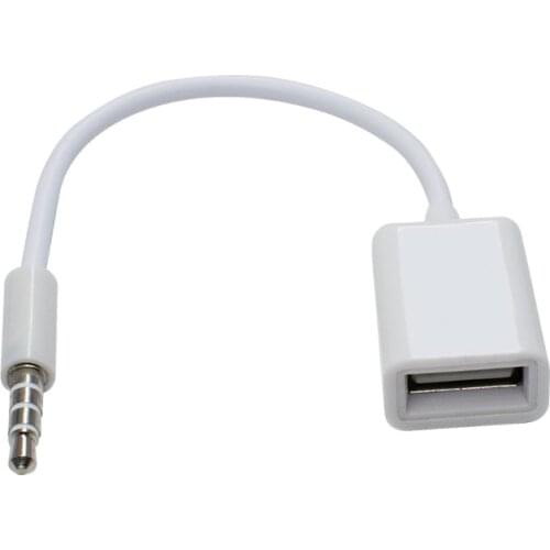 HOT SALE 3.5mm Male Audio AUX Jack to USB 2.0 Type A Female OTG Converter Adapter Cable very nice