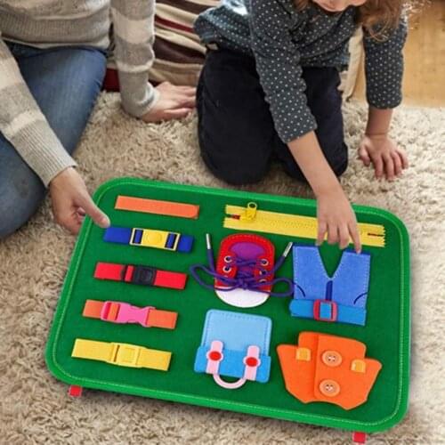 Busy Board Creative Clothing Learning Felt Toddler Montessory Toy for Gifts
