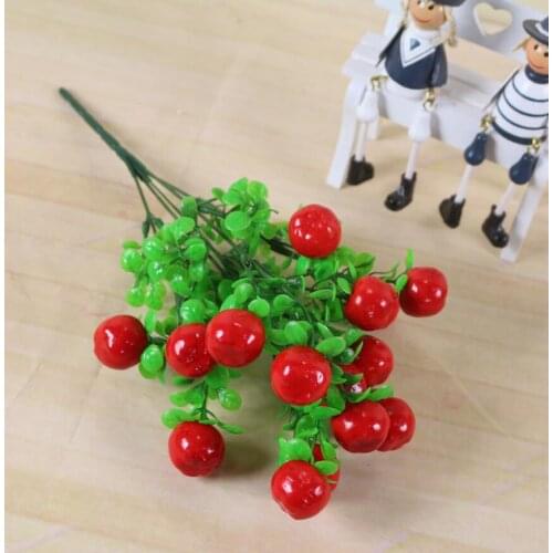 6pcs Artificial Red Apple For Plant Wall Background Wedding Party Home Hotal Office Bar Decorative