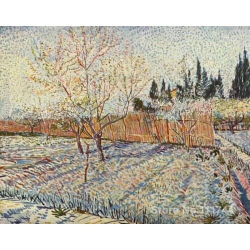Art for living room wall field on winter by Vincent Van Gogh paintings High Quality Hand painted