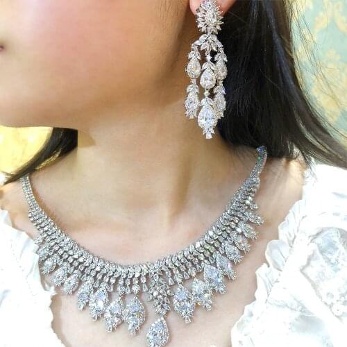 KellyBola Jewelry Luxury High Quality Zircon 4PCS Jewelry Set Ladies Banquet Show Fashion Emerald Jewelry Accessories Jewelry