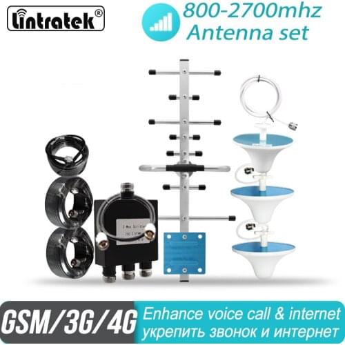 Big coverage 2g 3g 4g antenna set with 3 indoor antennas for 800mhz - 2700mhz mobile phone signal booster repeater amplifier #20