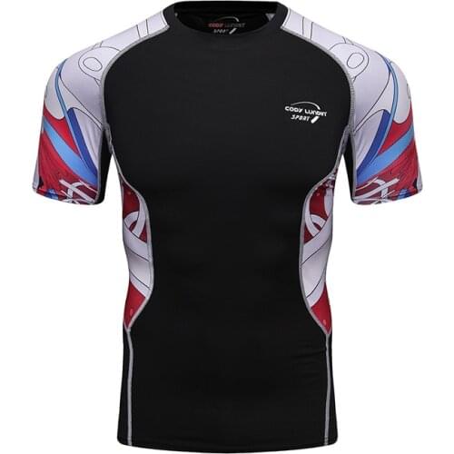 Hot Selling 3D Printed BJJ T-Shirt Compression Short Sleeve Clothes