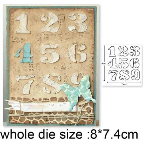 Metal dies Numbers 1-9 Cutting Dies Stencils dies for DIY Scrapbooking Photo Album Paper Cards Making Decorations Embossing dies