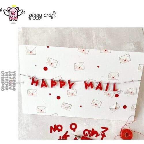 Piggy Craft metal cutting dies cut die mold Hanging chain letters Scrapbook paper craft knife mould blade punch stencils dies