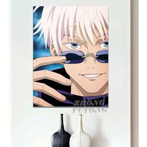 Modular Anime Jujutsu Kaisen Canvas Painting HD Printed Wall Art Gojo Satoru Poster Home Decoration Living Room Pictures Framed