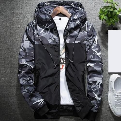 2021 New Men‘s Military Windbreaker Camouflage Patchwork Jackets Coats Fashion Streetwear Men Jacket Camo High Quality Clothes