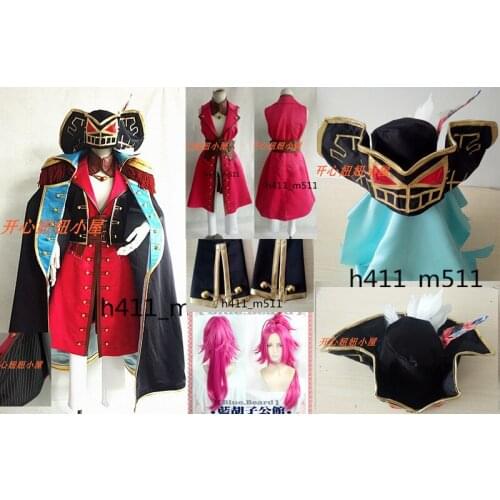 Full sets Fate/EXTRA Francis Drake cosplay costume includes wig