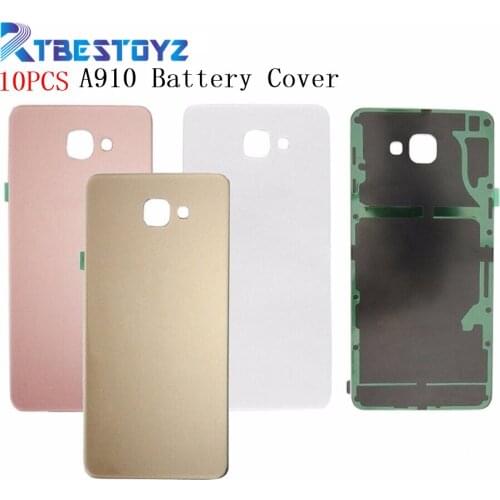 RTBESTOYZ 10PCS/Lot A910 A9 2016 Back Battery Cover For Samsung Galaxy A910 A9 2016 Housing Rear Glass Door Case