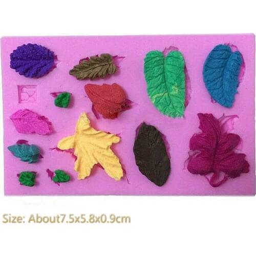 High Quality Silicone Mould Plant Leaves Fondant Cake Handmade Soap Mold Resin Clay Craft DIY Tools