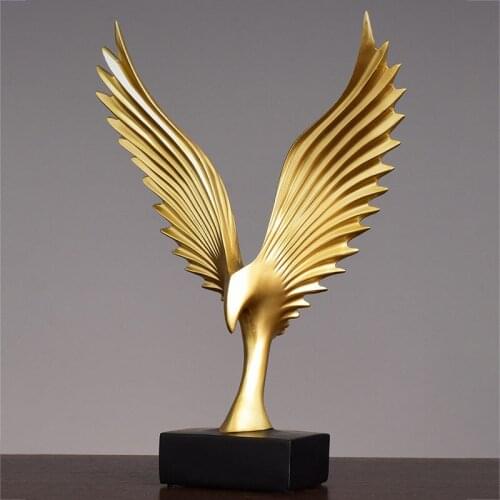 Nordic Abstract Eagle Wing Sculpture Model Creative Resin Artware Modern Craft Ornament Decor Home Decoration Accessories