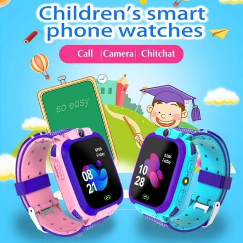 Q12 Childrens Smart Phone Watch 1.44 Inch Waterproof Voice Chat LBS Track Electronic Watch For Boys Girls Kids Phone Watch
